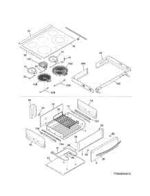 Top / Drawer parts for Kenmore Range 790.42542316 (79042542316, 790 42542316) from AppliancePartsPros.com