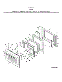 Door parts for Kenmore Range 790.4254331A (7904254331A, 790 4254331A) from AppliancePartsPros.com
