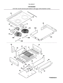 Top / Drawer parts for Kenmore Elite Electric Range 79042553317 from AppliancePartsPros.com
