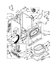 Cabinet parts for Kenmore Dryer 110.70622990 (11070622990, 110 70622990) from AppliancePartsPros.com