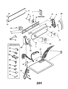 Top And Console parts for Kenmore Dryer 110.70622991 (11070622991, 110 70622991) from AppliancePartsPros.com