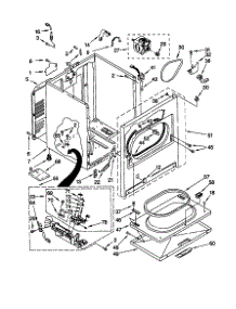 Cabinet parts for Kenmore Dryer 110.70712990 (11070712990, 110 70712990) from AppliancePartsPros.com