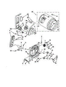 Bulkhead parts for Kenmore Dryer 110.70712990 (11070712990, 110 70712990) from AppliancePartsPros.com