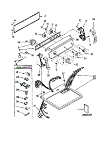 Top And Console parts for Kenmore Dryer 110.70712990 (11070712990, 110 70712990) from AppliancePartsPros.com