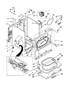 Cabinet parts for Kenmore Dryer 110.70712991 (11070712991, 110 70712991) from AppliancePartsPros.com