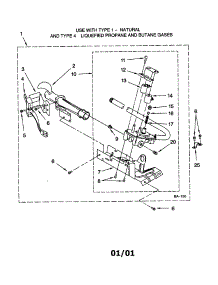 Burner Assembly parts for Kenmore Dryer 110.70712991 (11070712991, 110 70712991) from AppliancePartsPros.com