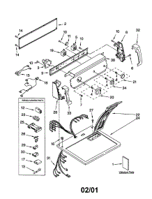 Top And Console parts for Kenmore Dryer 110.70712991 (11070712991, 110 70712991) from AppliancePartsPros.com