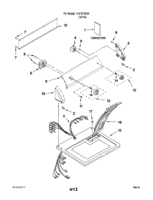 Top And Console Parts parts for Kenmore Dryer 110.7072010 (1107072010, 110 7072010) from AppliancePartsPros.com