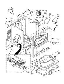 Cabinet parts for Kenmore Dryer 110.70722991 (11070722991, 110 70722991) from AppliancePartsPros.com