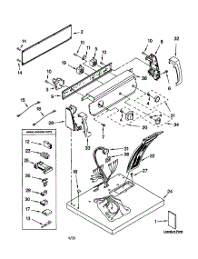 Top And Console parts for Kenmore Dryer 110.70802990 (11070802990, 110 70802990) from AppliancePartsPros.com