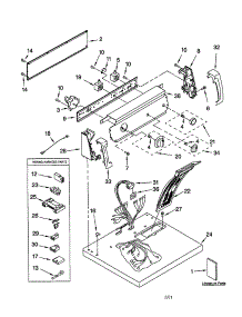 Top And Console parts for Kenmore Dryer 110.70802991 (11070802991, 110 70802991) from AppliancePartsPros.com