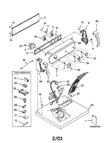 Top And Console parts for Kenmore Dryer 110.70812991 (11070812991, 110 70812991) from AppliancePartsPros.com