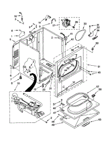 Cabinet parts for Kenmore Dryer 110.70812991 (11070812991, 110 70812991) from AppliancePartsPros.com