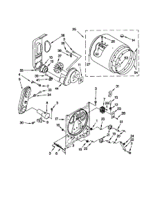 Bulkhead parts for Kenmore Dryer 110.70814990 (11070814990, 110 70814990) from AppliancePartsPros.com
