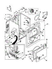 Cabinet parts for Kenmore Dryer 110.70832990 (11070832990, 110 70832990) from AppliancePartsPros.com