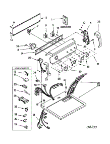 Top And Console parts for Kenmore Dryer 110.70832990 (11070832990, 110 70832990) from AppliancePartsPros.com