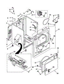 Cabinet parts for Kenmore Dryer 110.70832991 (11070832991, 110 70832991) from AppliancePartsPros.com