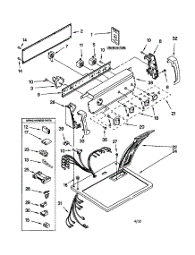 Top And Console parts for Kenmore Dryer 110.70852990 (11070852990, 110 70852990) from AppliancePartsPros.com
