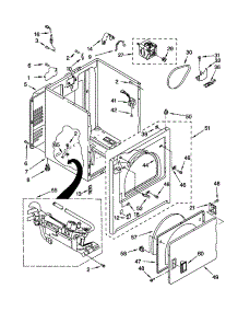 Cabinet parts for Kenmore Dryer 110.70852991 (11070852991, 110 70852991) from AppliancePartsPros.com