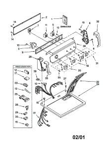 Top And Console parts for Kenmore Dryer 110.70852991 (11070852991, 110 70852991) from AppliancePartsPros.com