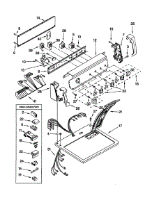 Top And Console parts for Kenmore Dryer 110.70882990 (11070882990, 110 70882990) from AppliancePartsPros.com