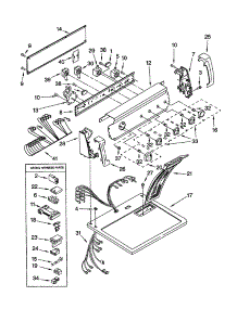 Top And Console parts for Kenmore Dryer 110.70884991 (11070884991, 110 70884991) from AppliancePartsPros.com