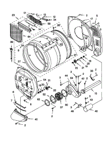 Bulkhead parts for Kenmore Dryer 110.70907990 (11070907990, 110 70907990) from AppliancePartsPros.com