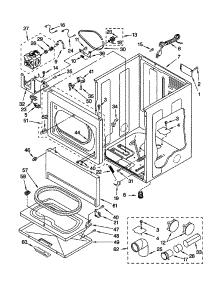 Cabinet parts for Kenmore Dryer 110.70922990 (11070922990, 110 70922990) from AppliancePartsPros.com
