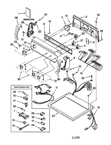 Top And Console parts for Kenmore Dryer 110.70942990 (11070942990, 110 70942990) from AppliancePartsPros.com