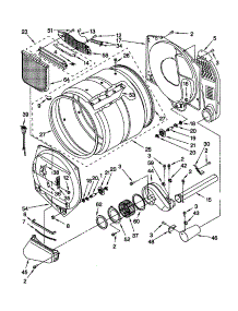 Bulkhead parts for Kenmore Dryer 110.70942990 (11070942990, 110 70942990) from AppliancePartsPros.com