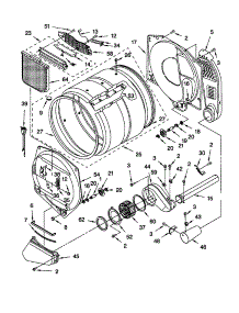 Bulkhead parts for Kenmore Dryer 110.70952990 (11070952990, 110 70952990) from AppliancePartsPros.com