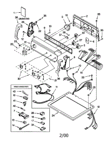 Top And Console parts for Kenmore Dryer 110.70957990 (11070957990, 110 70957990) from AppliancePartsPros.com