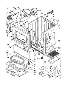 Cabinet parts for Kenmore Dryer 110.70972990 (11070972990, 110 70972990) from AppliancePartsPros.com