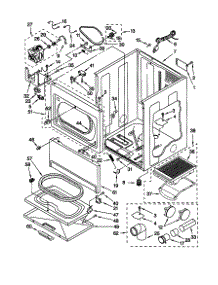 Cabinet parts for Kenmore Dryer 110.70982990 (11070982990, 110 70982990) from AppliancePartsPros.com