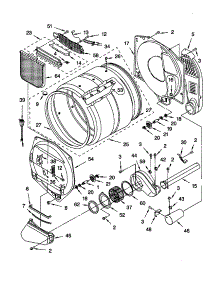 Bulkhead parts for Kenmore Dryer 110.70997990 (11070997990, 110 70997990) from AppliancePartsPros.com