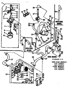 Water System parts for Kenmore Washer 110.7104623 (1107104623, 110 7104623) from AppliancePartsPros.com