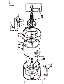 Tub And Basket Assembly parts for Kenmore Washer 110.7104810 (1107104810, 110 7104810) from AppliancePartsPros.com