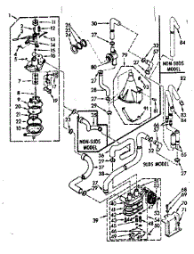 Water System parts for Kenmore Washer 110.7104811 (1107104811, 110 7104811) from AppliancePartsPros.com