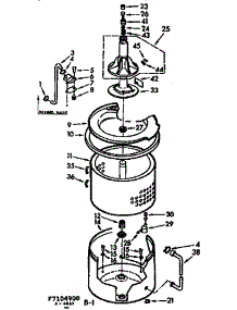 Tub And Basket Assembly parts for Kenmore Washer 110.7104900 (1107104900, 110 7104900) from AppliancePartsPros.com