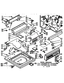 Top And Console Assembly parts for Kenmore Washer 110.7104900 (1107104900, 110 7104900) from AppliancePartsPros.com