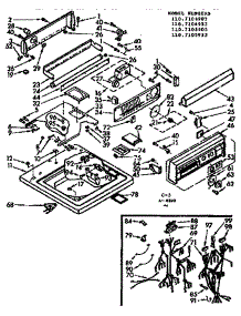 Top And Console Assembly parts for Kenmore Washer 110.7104953 (1107104953, 110 7104953) from AppliancePartsPros.com