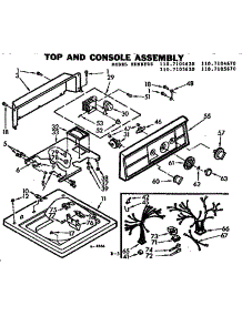 Top And Console Assembly parts for Kenmore Washer 110.7105620 (1107105620, 110 7105620) from AppliancePartsPros.com