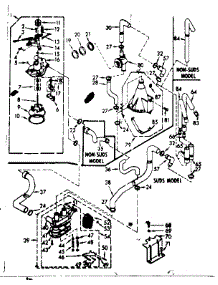 Water System parts for Kenmore Washer 110.7105625 (1107105625, 110 7105625) from AppliancePartsPros.com