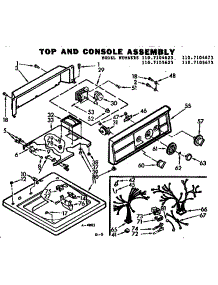 Top And Console Assembly parts for Kenmore Washer 110.7105673 (1107105673, 110 7105673) from AppliancePartsPros.com