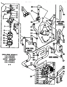 Water System parts for Kenmore Washer 110.7105851 (1107105851, 110 7105851) from AppliancePartsPros.com