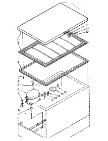 Door And Unit parts for Kenmore Freezer 198.714121 (198714121, 198 714121) from AppliancePartsPros.com