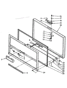 Door parts for Kenmore Freezer 198.714430 (198714430, 198 714430) from AppliancePartsPros.com