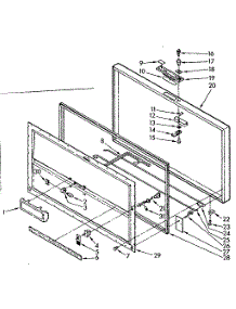 Door parts for Kenmore Freezer 198.714440 (198714440, 198 714440) from AppliancePartsPros.com