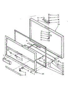 Door parts for Kenmore Freezer 198.714470 (198714470, 198 714470) from AppliancePartsPros.com