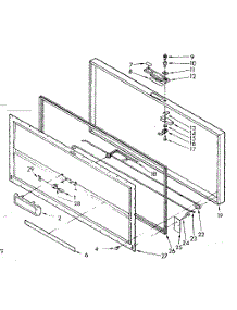 Door parts for Kenmore Freezer 198.714630 (198714630, 198 714630) from AppliancePartsPros.com